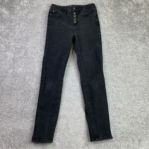 Boden Jeans Women's 2* Black Ankle Skinny High Rise Button Fly Slim Fit